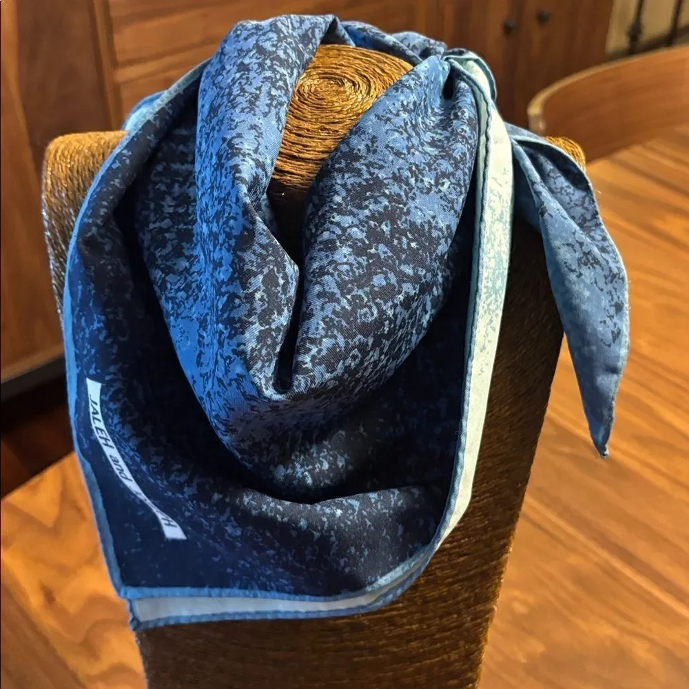 Jaleh and Joseph Blue Gradient Silk Scarf